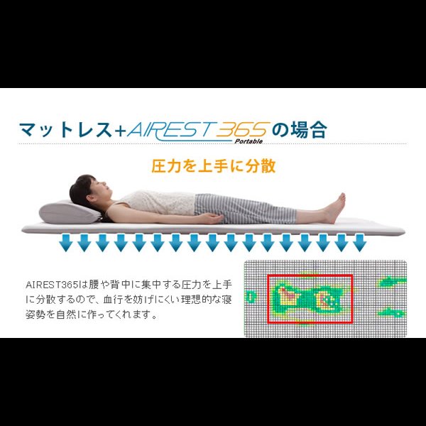 画像8: 高反発エアーマットレス エアレスト365 ポータブル 日本製