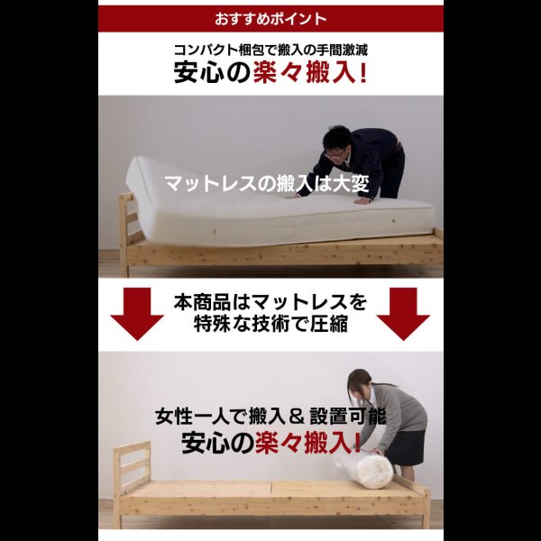 画像4: ショート丈にも対応した激安ノンフリップポケットコイルマットレス