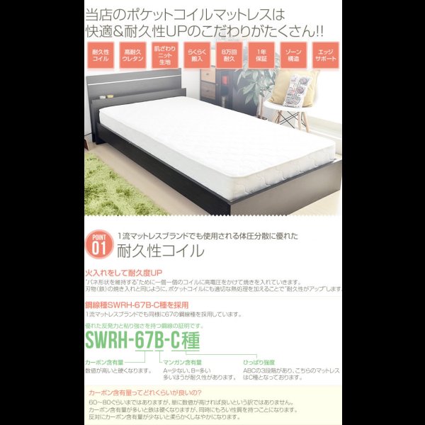 画像9: 高密度ポケットコイルマットレス：LCM