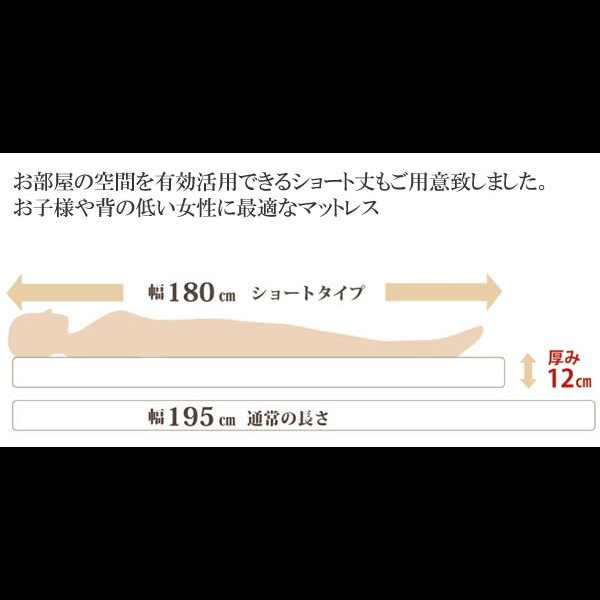 画像9: ショート丈にも対応した薄型日本製ポケットコイルマットレス 開梱設置無料