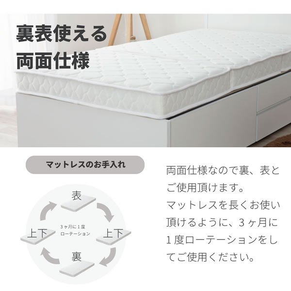 画像16: 両面仕様三つ折りポケットコイルマットレス