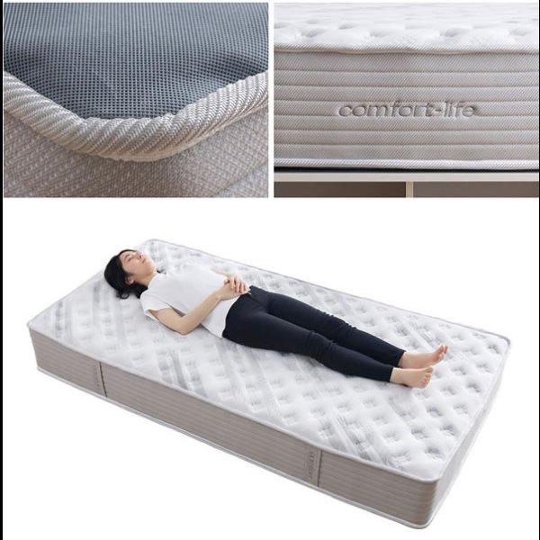 画像14: プロファイルウレタン入り極厚25cmポケットコイルマットレス【Comfort】