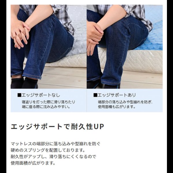 画像12: 硬めの寝心地 エクセレントナノテックポケットコイルマットレス