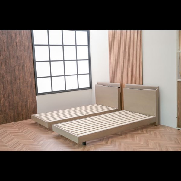 画像21: オーク突板仕様高級デザインすのこベッド【Bernt】