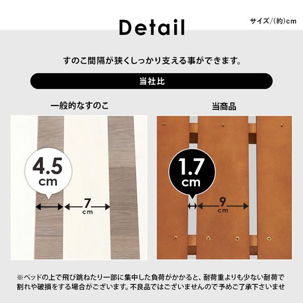 画像9: 組立簡単！頑丈ボルトレスベッド 可愛い棚付き 【Mirka】高さ調整付き
