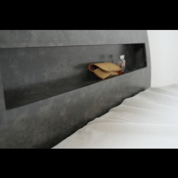 画像15: 曲線デザイン高強度すのこベッド【Fennel】ストーン調／木目調 3段階高さ調節