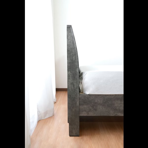 画像16: 曲線デザイン高強度すのこベッド【Fennel】ストーン調／木目調 3段階高さ調節