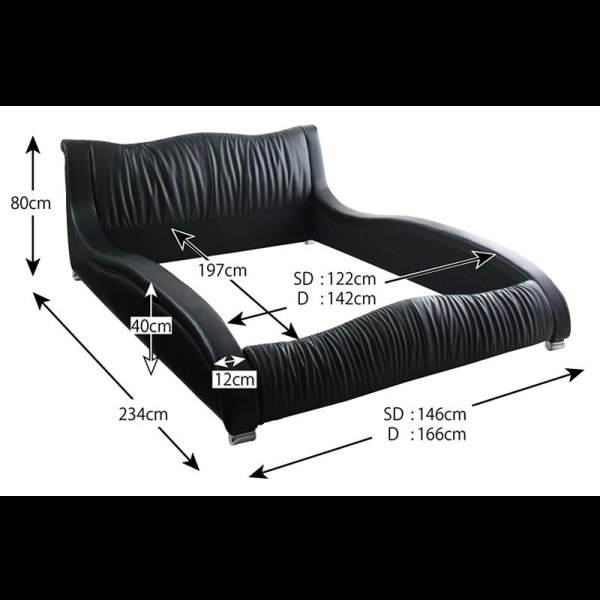 画像2: 高級レザー・デザイナーズベッド【Formare】フォルマーレ　日本向け仕様