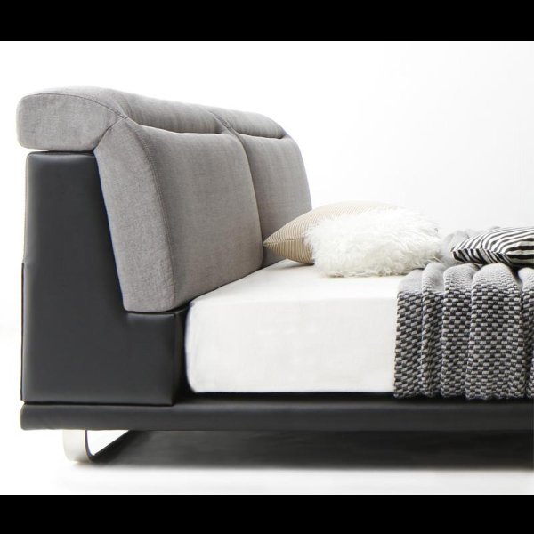 画像14: リクライニング機能付き・ファブリック＆レザーローベッド【William】ウィリアム