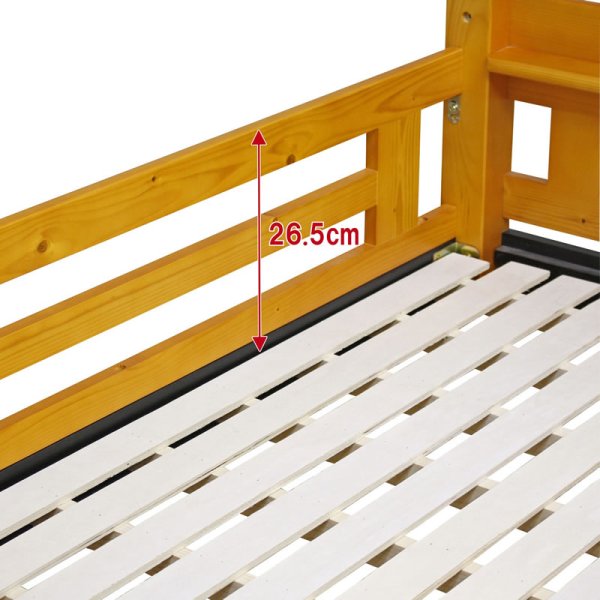 画像3: 棚照明付き・北欧パイン材仕様おしゃれデザイン二段ベッド【Clive】お買い得