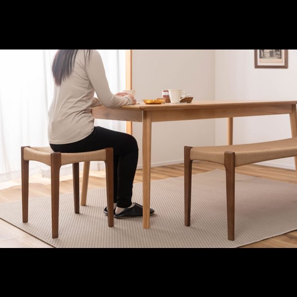 画像5: 天然木＆ペーパーコードおしゃれなダイニングスツール【Rupert】