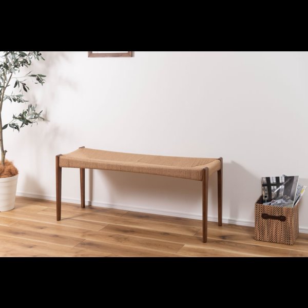 画像11: 天然木＆ペーパーコードおしゃれなダイニングベンチ【Roderick】