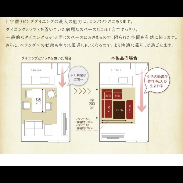 画像13: 高さ調整付きこたつ機能付きダイニングテーブル＆カバーリングソファダイニングセット【Cedric】