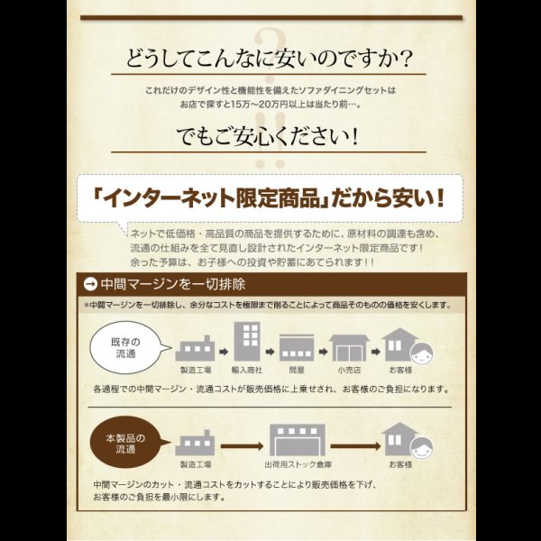 画像31: 高さ調整付きこたつ機能付きダイニングテーブル＆カバーリングソファダイニングセット【Cedric】