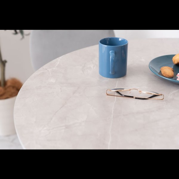 画像3: 人気の大理石調ダイニング！コンパクトラウンドテーブル・チェア【Birgit】