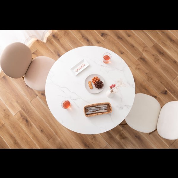 画像8: 人気の大理石調ダイニング！コンパクトラウンドテーブル・チェア【Birgit】