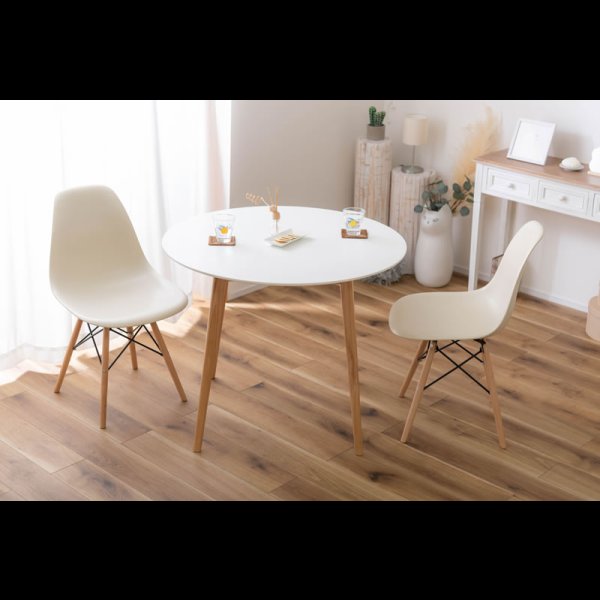 画像11: コンパクトラウンドテーブルダイニングセット【Brigitta】