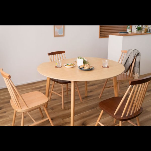 画像9: 変形ラウンドテーブル 【Simeon】 省スペースに設置可能