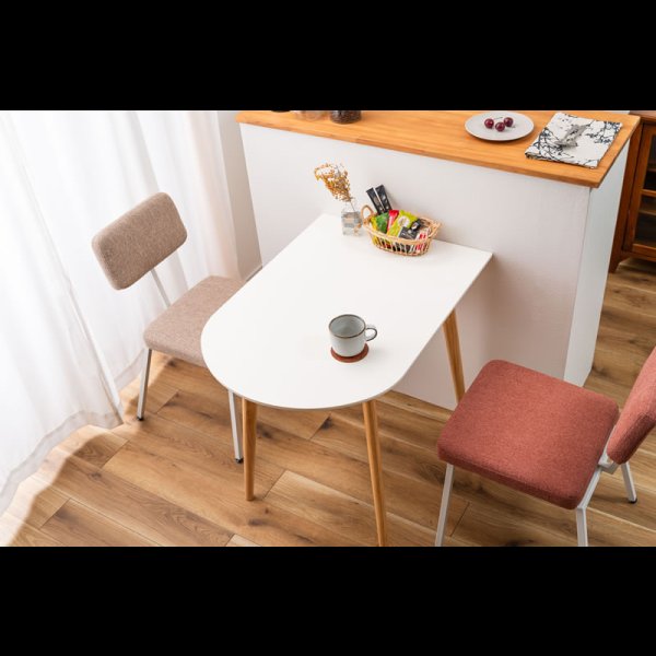 画像12: 壁付けも出来る！ミニマルデザインダイニングテーブル【Adela】