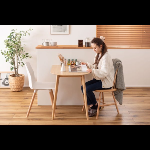 画像27: 壁付けも出来る！ミニマルデザインダイニングテーブル【Adela】