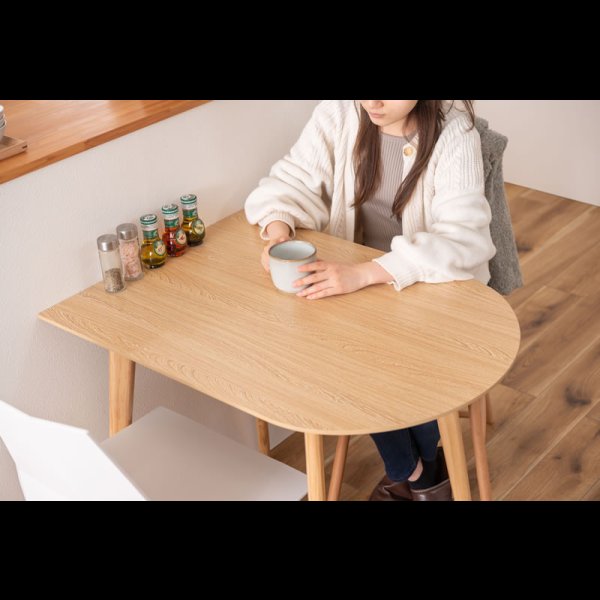 画像26: 壁付けも出来る！ミニマルデザインダイニングテーブル【Adela】