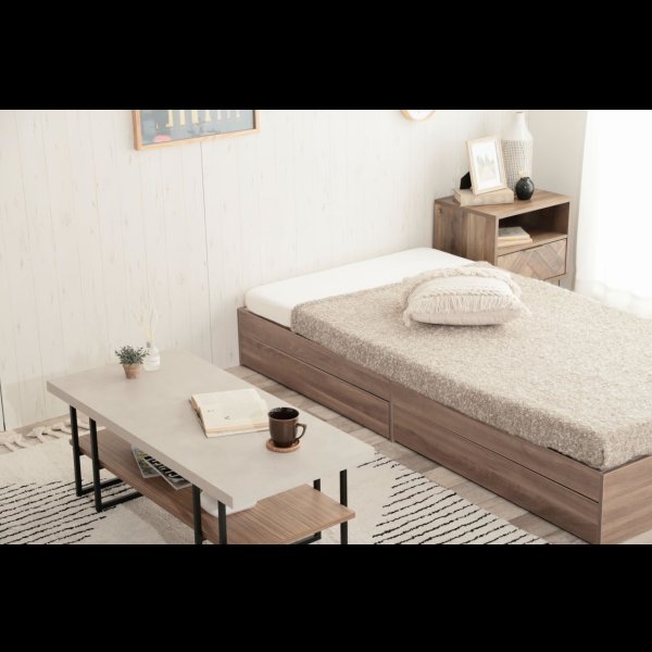 画像4: シンプルデザインヘッドレス収納ベッド【Primus】プリームス