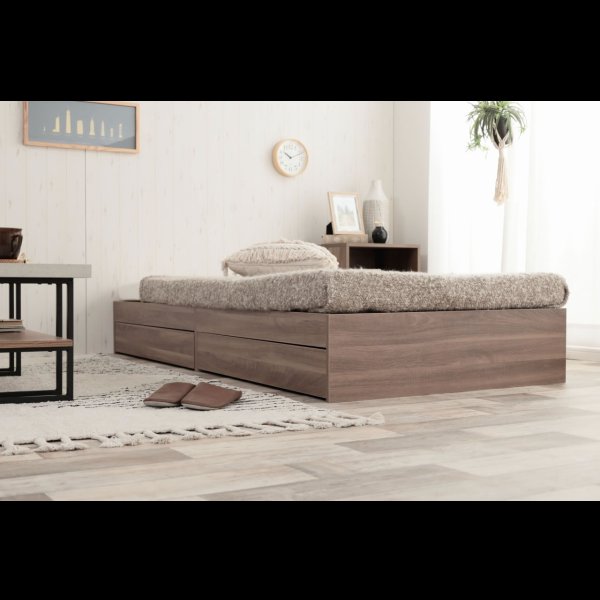 画像5: シンプルデザインヘッドレス収納ベッド【Primus】プリームス