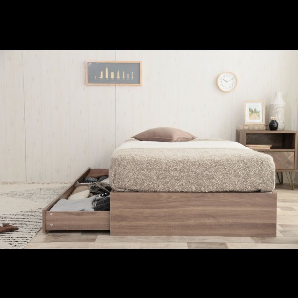 画像6: シンプルデザインヘッドレス収納ベッド【Primus】プリームス