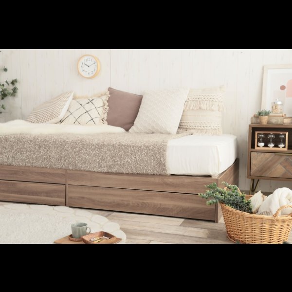 画像9: シンプルデザインヘッドレス収納ベッド【Primus】プリームス