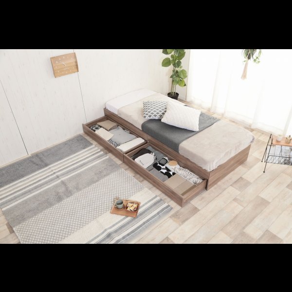 画像11: シンプルデザインヘッドレス収納ベッド【Primus】プリームス