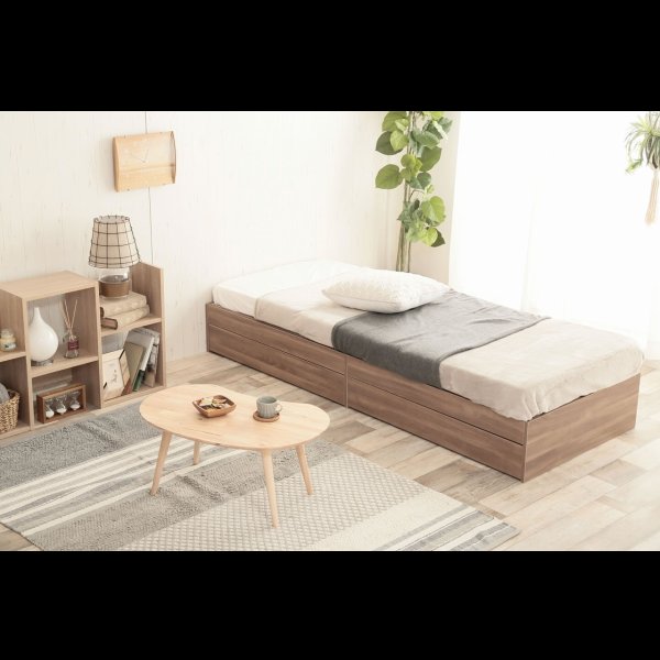 画像14: シンプルデザインヘッドレス収納ベッド【Primus】プリームス