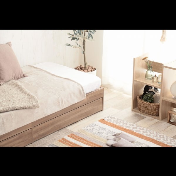 画像17: シンプルデザインヘッドレス収納ベッド【Primus】プリームス