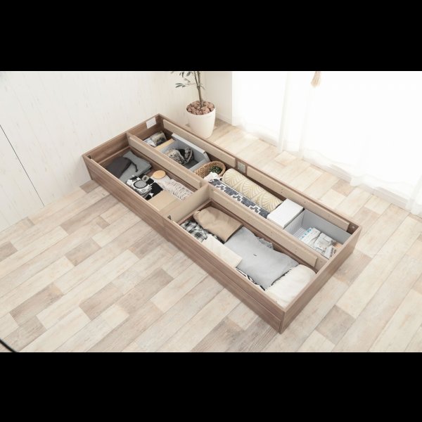 画像18: シンプルデザインヘッドレス収納ベッド【Primus】プリームス