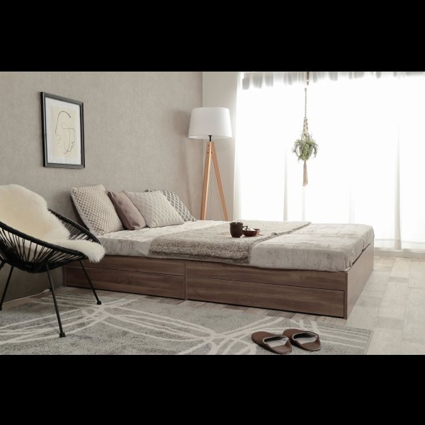 画像19: シンプルデザインヘッドレス収納ベッド【Primus】プリームス