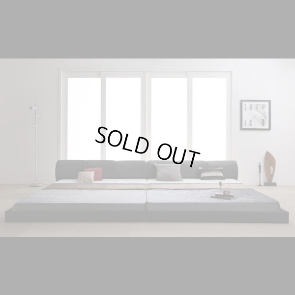 画像2: モダンデザインレザーフロアベッド【BASTOL】バストル　連結仕様