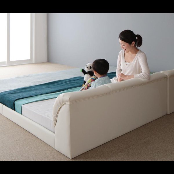 画像6: モダンデザインレザーフロアベッド【BASTOL】バストル　連結仕様