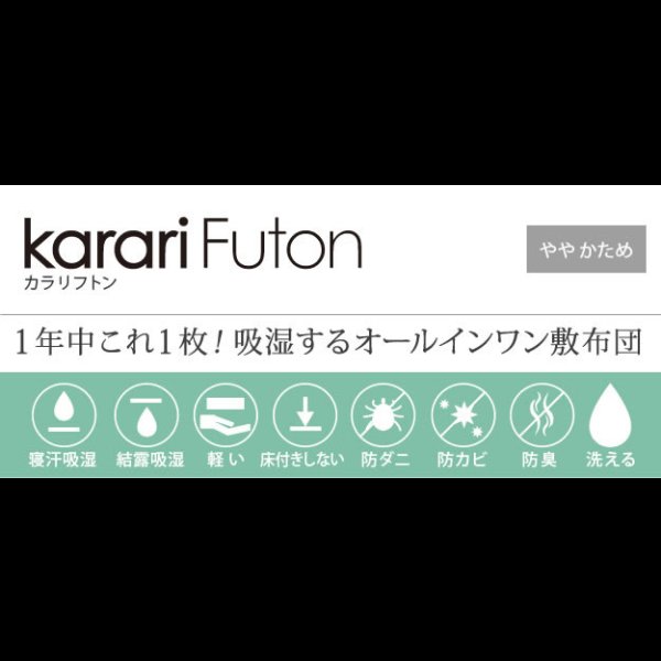 画像3: 【大幅値下げ】吸湿する1枚で寝られるオールインワン敷布団【カラリフトン】