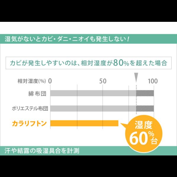 画像8: 【大幅値下げ】吸湿する1枚で寝られるオールインワン敷布団【カラリフトン】