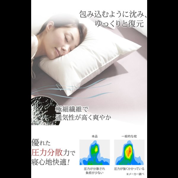 画像4: もっちり新触感洗える抗菌防臭防ダニ日本製枕