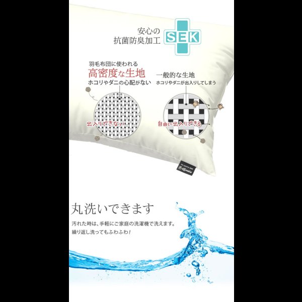 画像6: もっちり新触感洗える抗菌防臭防ダニ日本製枕