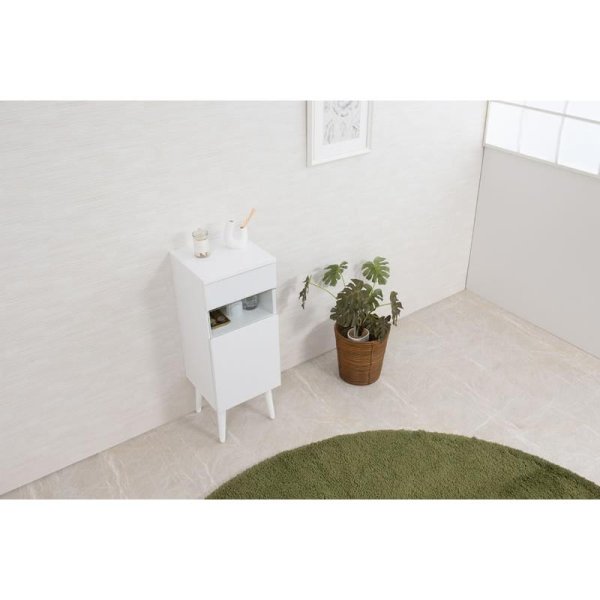 画像5: ルーター収納ファックス台 幅30 フレンチシャビ―家具【whiteliv】