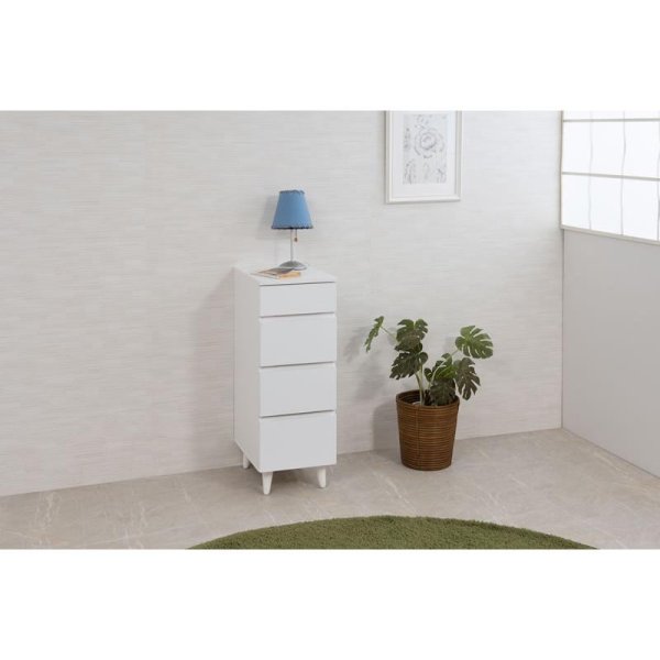 画像2: スリムチェスト 幅30 フレンチシャビ―家具【whiteliv】