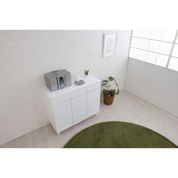 画像5: キャビネット 幅90 フレンチシャビ―家具【whiteliv】