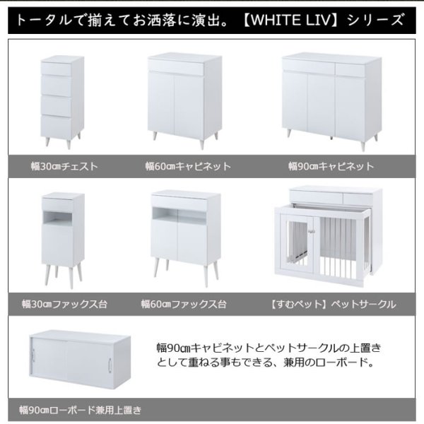 画像26: 引戸キャビネット 幅90 フレンチシャビー家具【whiteliv】