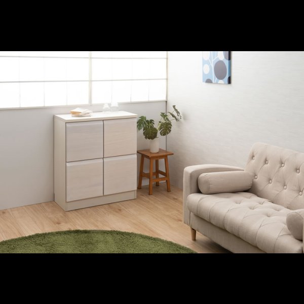 画像7: 桐材を使ったスクエアキャビネット【Enix】 幅72 扉タイプ