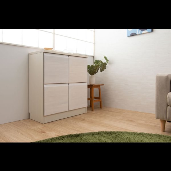 画像9: 桐材を使ったスクエアキャビネット【Enix】 幅72 扉タイプ