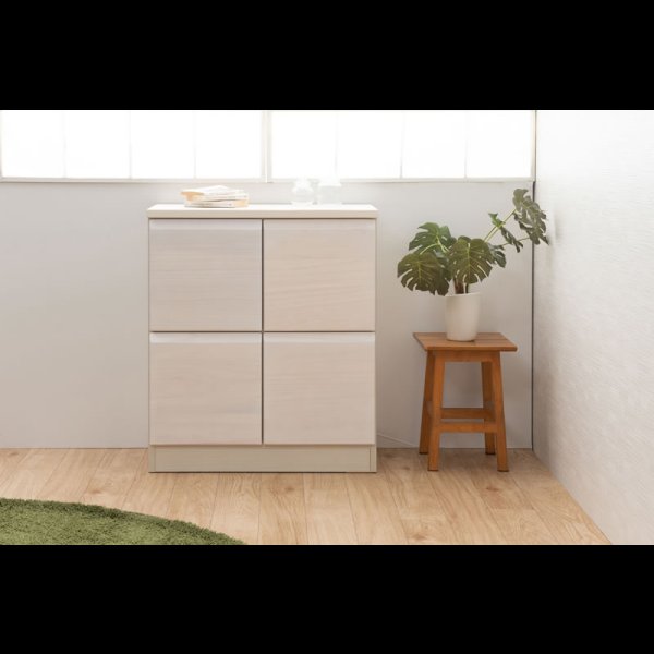 画像10: 桐材を使ったスクエアキャビネット【Enix】 幅72 扉タイプ