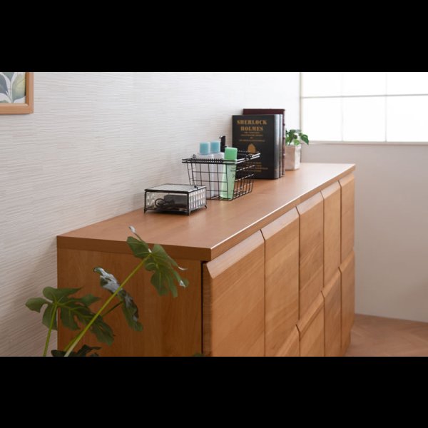 画像14: 桐材を使ったスクエアキャビネット【Enix】 幅72 扉タイプ