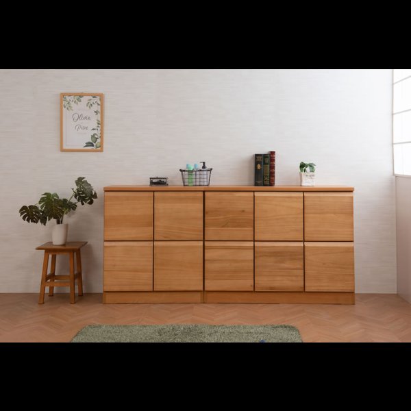 画像15: 桐材を使ったスクエアキャビネット【Enix】 幅72 扉タイプ