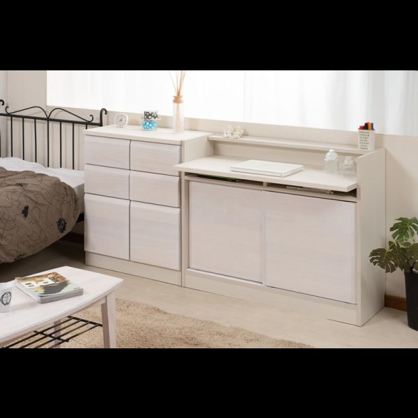 画像8: 桐材を使ったスクエアキャビネット【Enix】 幅72 扉+引出しタイプ